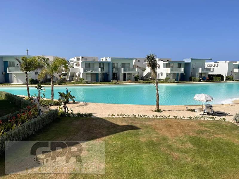 شاليه بالفرش والأجهزة على اللاجون دايركت في فوكا باي بسعر مميز / Furinished chalet 2Beds in fouka bay resort 11