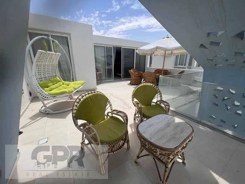 شاليه بالفرش والأجهزة على اللاجون دايركت في فوكا باي بسعر مميز / Furinished chalet 2Beds in fouka bay resort 18