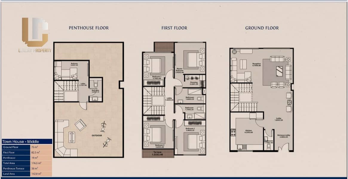 Villa Townhouse for Sale Ready to Move Installment Prime Location Landscape View Azzar infinity 5th Settlement New Cairo 2