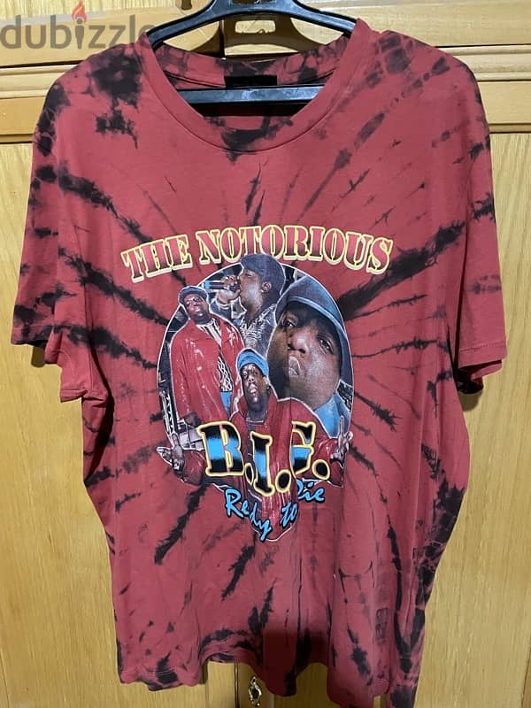 vintage Biggie The Notorious B. I. G. Baggy Loose T shirt Tee Rap 0