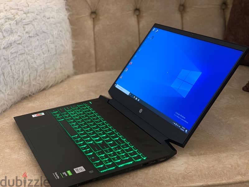 Laptop HP Gaming core i7 H جيل عاشر Nvidia GTX 1660TI Max Q Design 6G 8