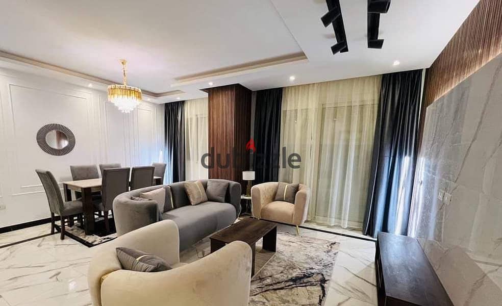 Apartment for sale in the Administrative Capital with a down payment of 820 thousand and the rest in installments over 7 years, immediate receipt wit 9