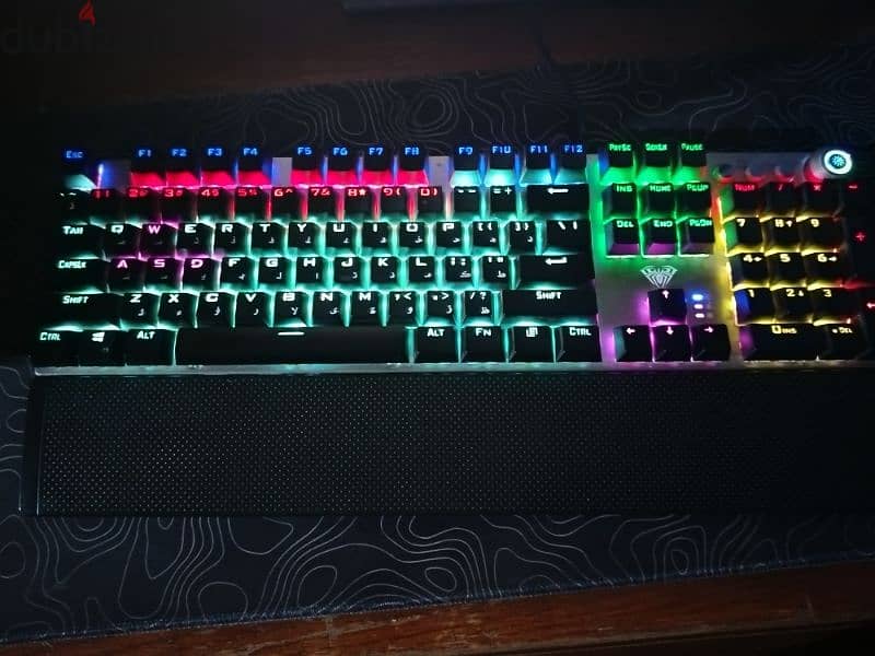 Aula F2088 Full Mechanical Gaming Keyboard renbow led, Arabic/English 1