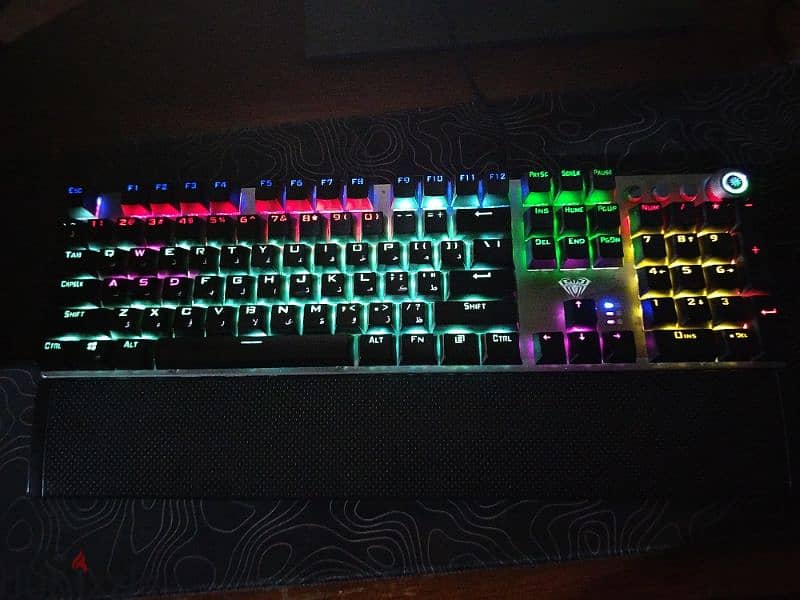 Aula F2088 Full Mechanical Gaming Keyboard renbow led, Arabic/English 5