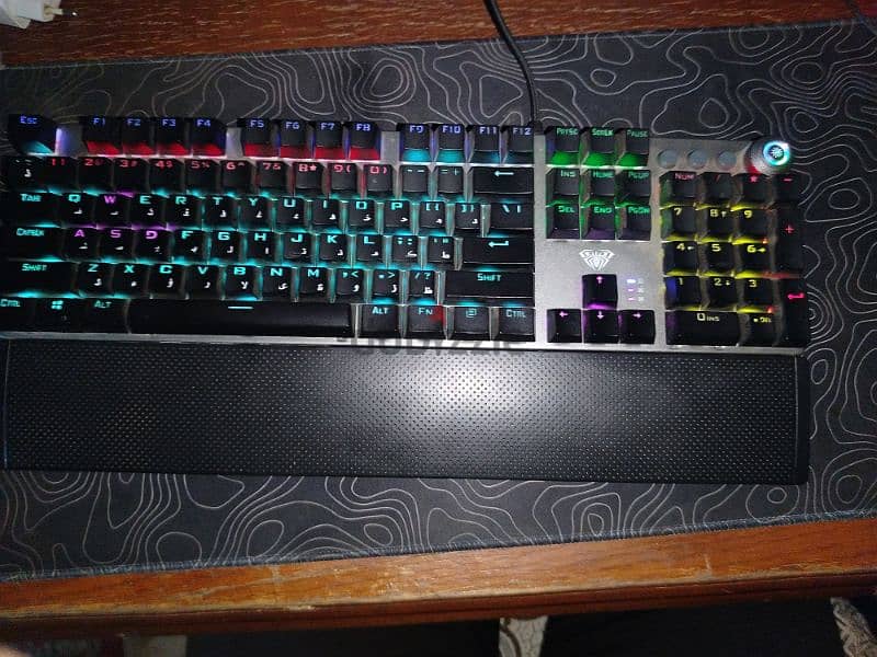 Aula F2088 Full Mechanical Gaming Keyboard renbow led, Arabic/English 6