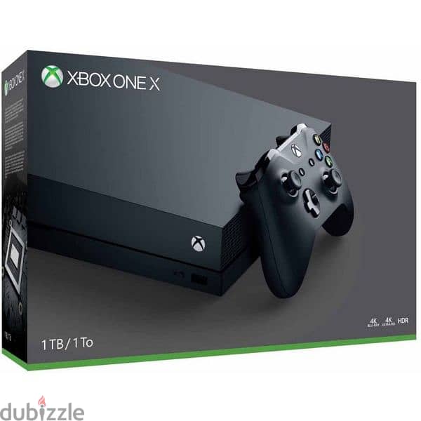 Xbox one X 1000GB. بحاله ممتازه 0