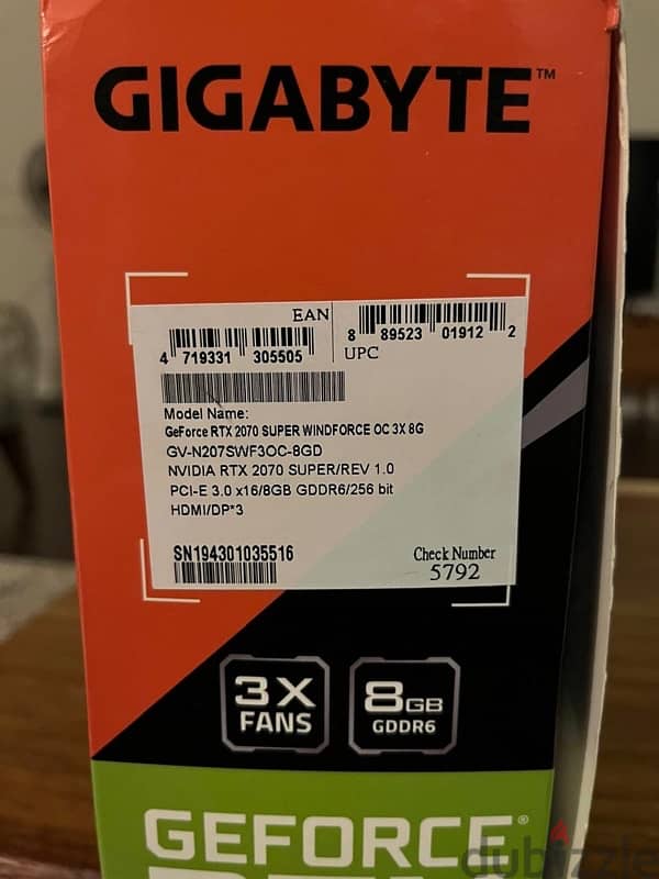 GIGABYTE geforce RTX 2070 super 1