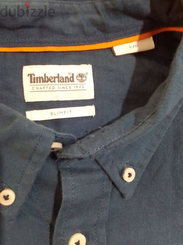 Timberland original linen shirt slim fit size L 5