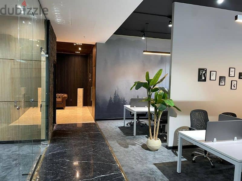 مقر اداري للايجار 255م بالفرش في التجمع الخامس Office For Rent 255M 7