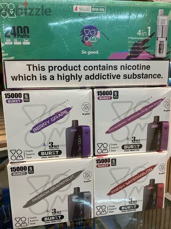 disposable voom 15000 puff with digital screen 1