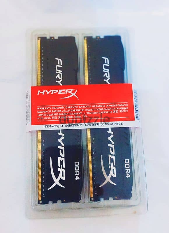 Kingston fury hyper X 16gb (2x8) 3200MHZ CL 16 1