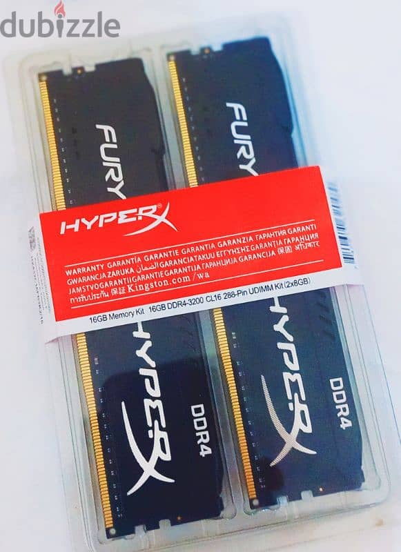 Kingston fury hyper X 16gb (2x8) 3200MHZ CL 16 2