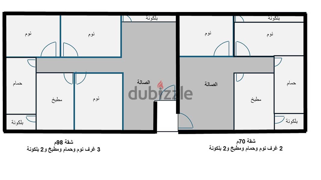 شقة بحري جاهزة للسكن بأفضل مكان 3غرف للبيعReady apartment 3rooms 4sale 6