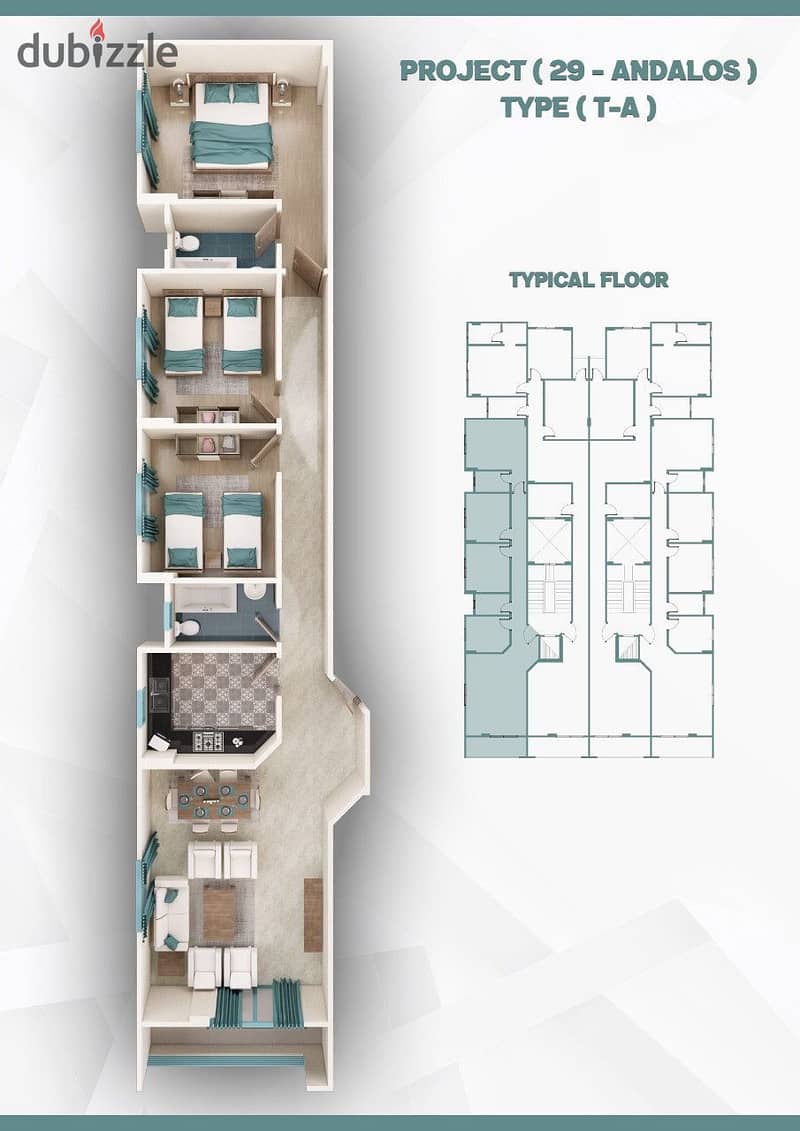 بمقدم 50% وتقسيط علي سنتين شقة 160م الأندلس التجمع القاهرة الجديدة Andalus 5th Settlement New Cairo 1