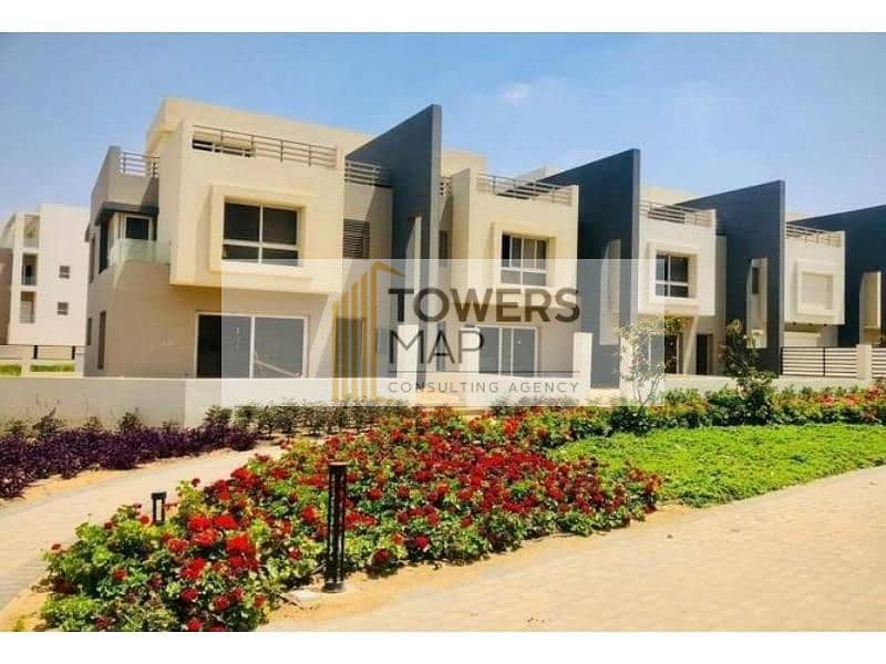 Modern Twin House Ready To Move / BUA  280 m - land  354m / Hyde Park New Cairo 1