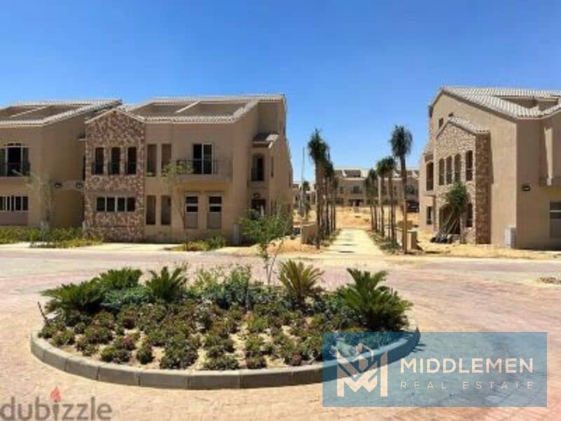 town house corner 270 m open view delivered , in green square mostakbal city 4