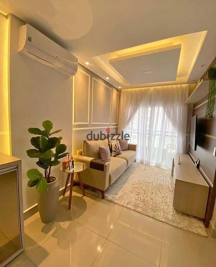 155 meters apartment, fully finished, with air conditioners, VIP VIEW, in Revali Compound, directly in front of Hyde Park, in the Fifth Settlement. 3