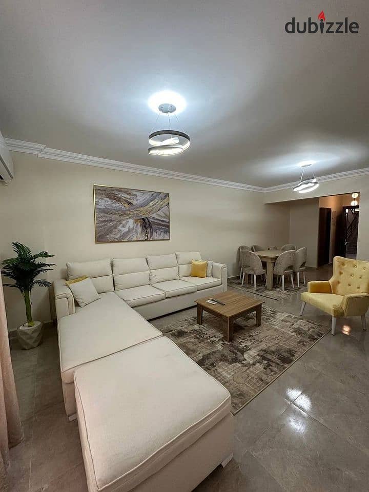 155 meters apartment, fully finished, with air conditioners, VIP VIEW, in Revali Compound, directly in front of Hyde Park, in the Fifth Settlement. 4