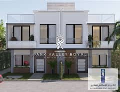 Installments over 12 years. . Own a 230m twin house villa for sale in New Sheikh Zayed in Park Valley Royal 0