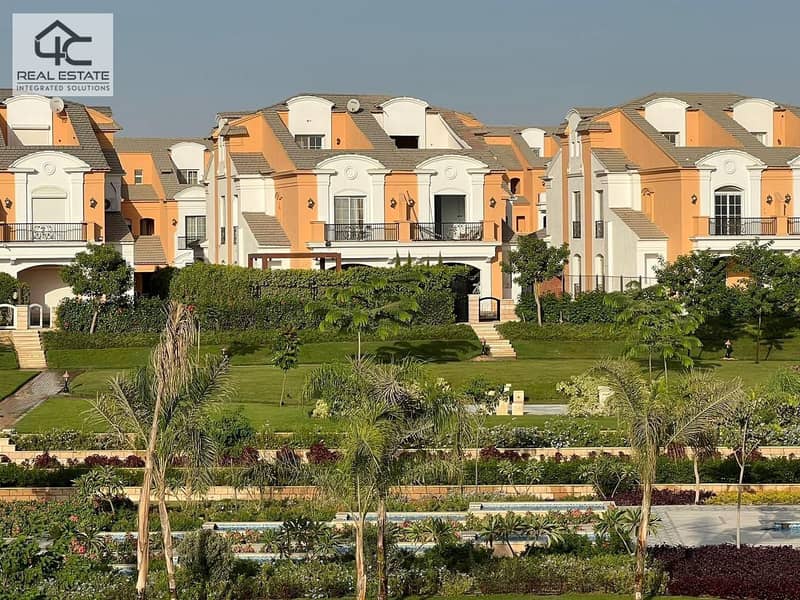 Townhouse 267m in Lian Sabbour ready to move with lowest total in the market view landscape 0