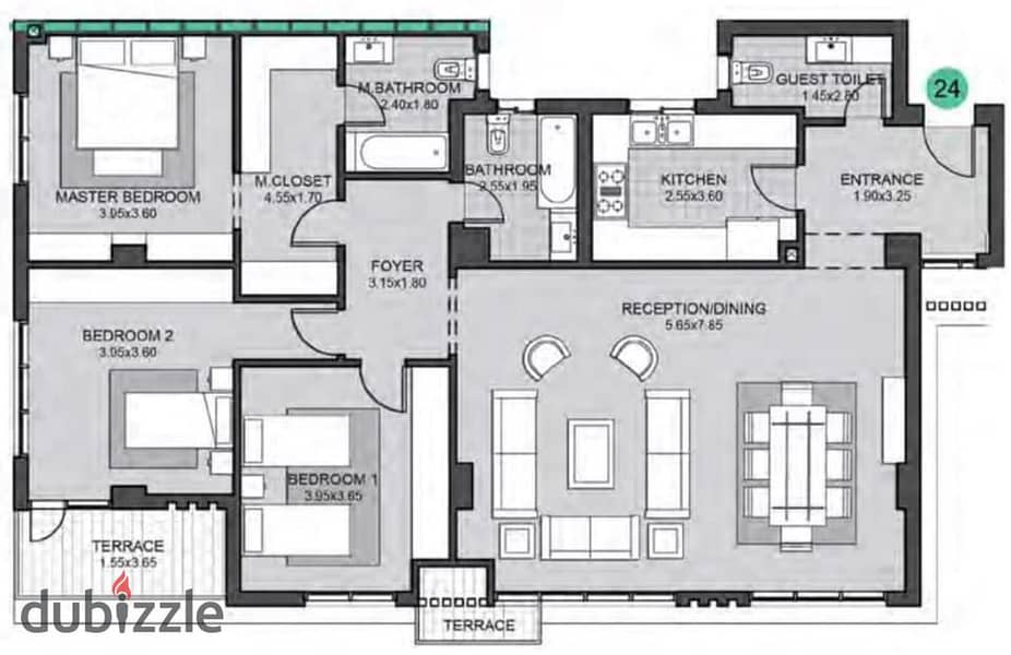 Apartment Facing north Ready to move in Sky Condos 3