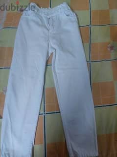 بنطلون جينز ابيض dott jeans 0