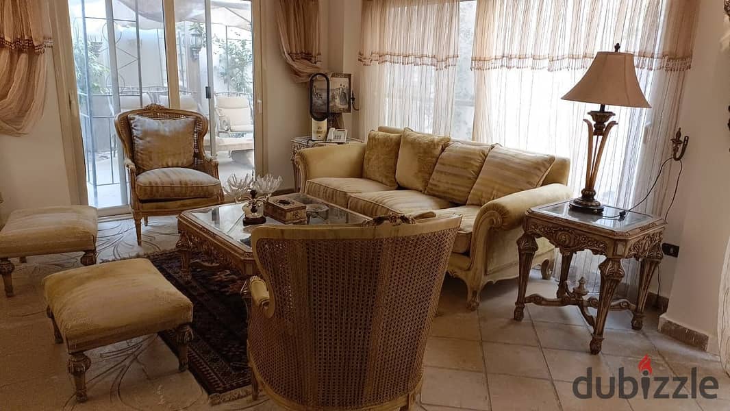 Furnished duplex 270 meters with a garden for rent near Hassan Al-Sharbatly Mosque 17