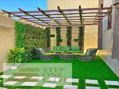 Apartment with garden 165m for sale with double view in New Cairo