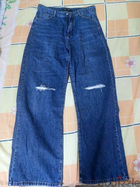 بنطلون جينز wide leg dott jeans 1