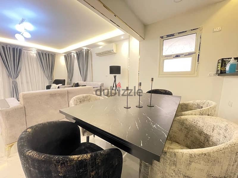 شقة مفروشة للايجار جاردن الخمائل الشيخ زايد Ground Fully Furnished 6