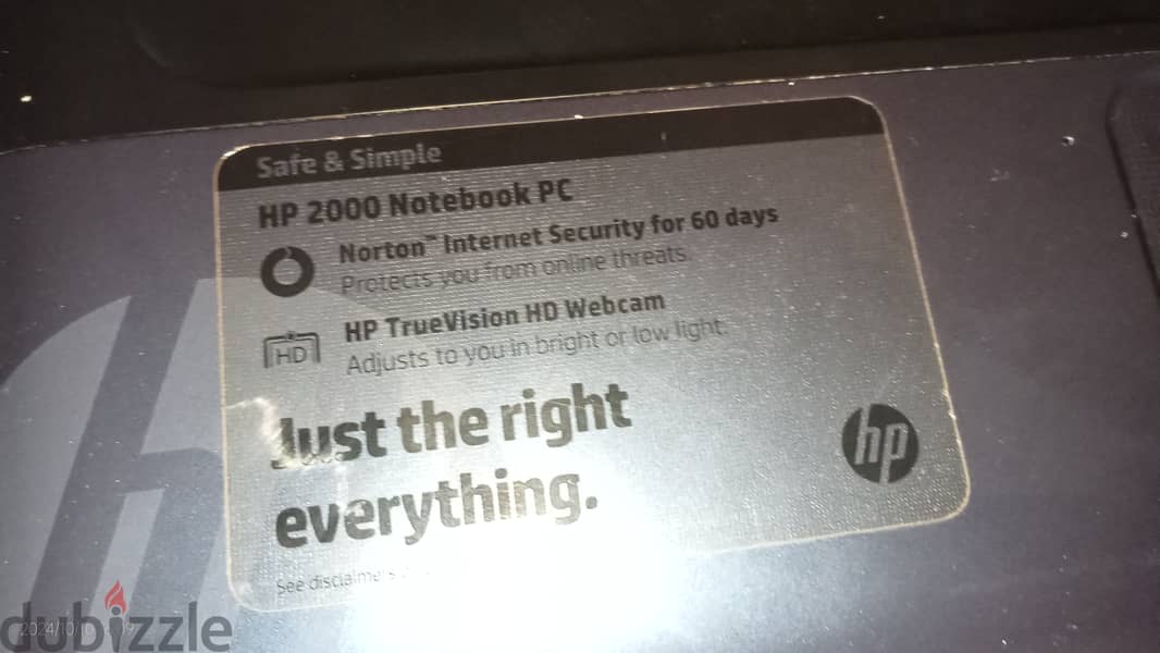 Laptop Hp 2000 Note Book AMD 3