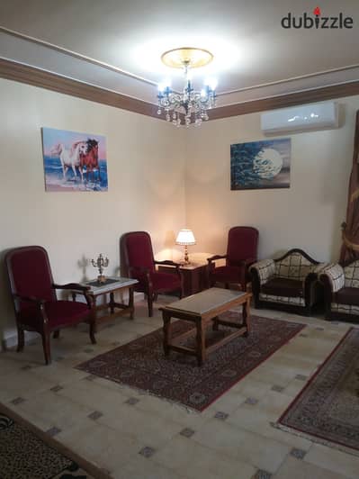 Furnished apartment for rent in Jasmine Villas near Ahmed Shawky Axis