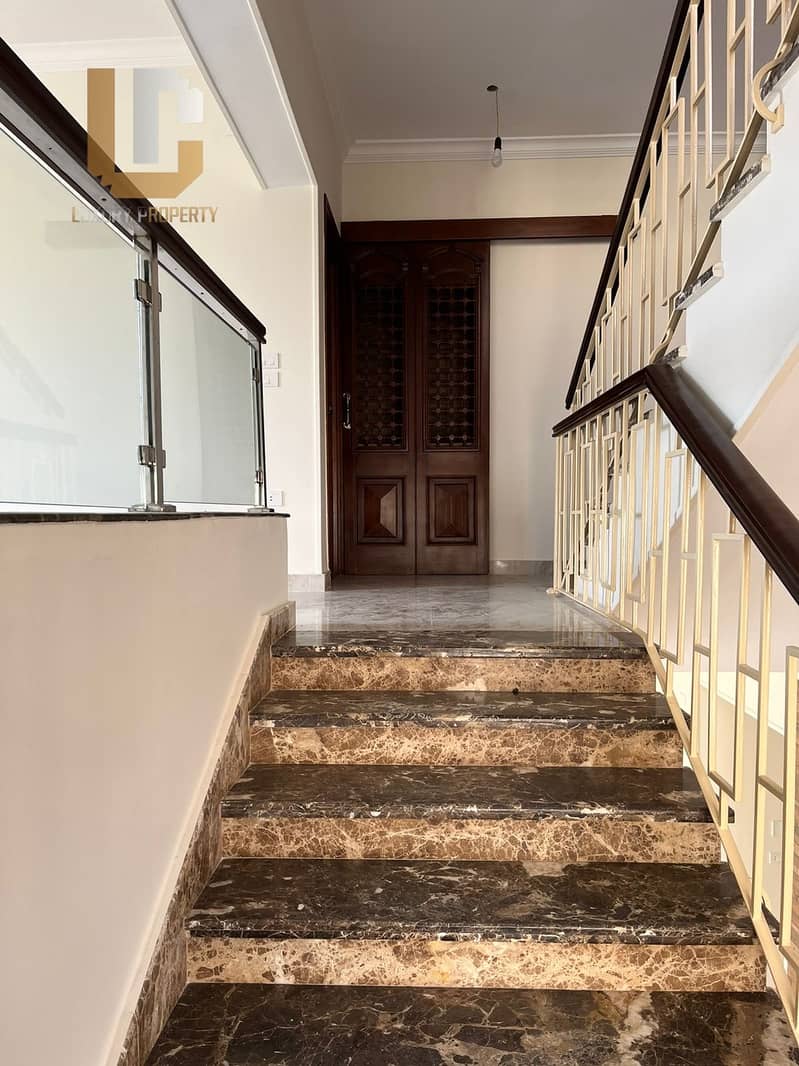 Rented villa for investment Villa For Sale Ready to Move High End Fully Finished With AC's wide garden & iconic tower View Resale Madinaty New Cairo 15