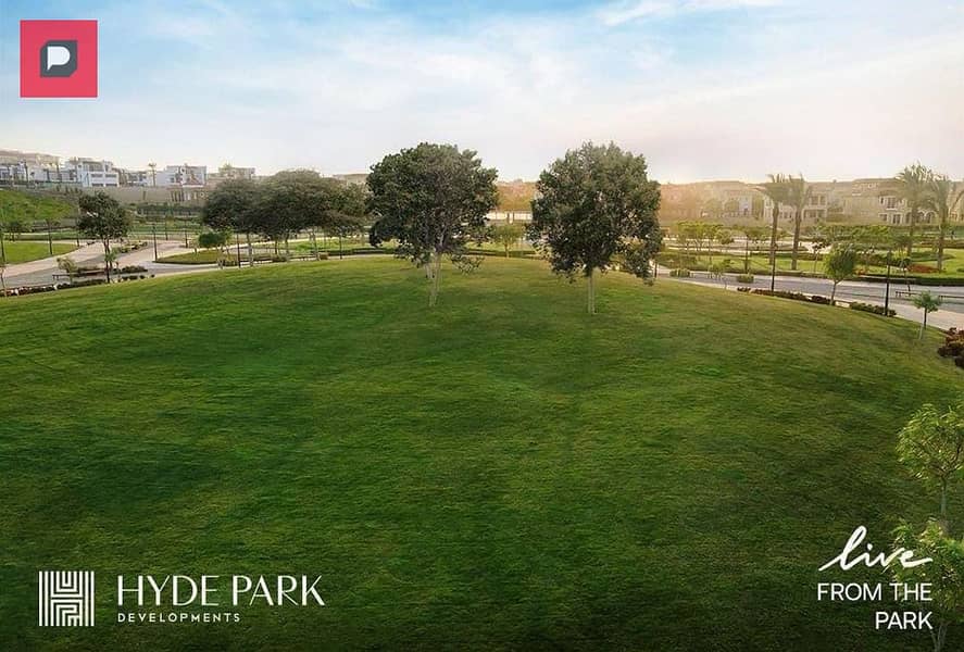 Double view apartment for sale in Hyde Park, Fifth Settlement, in front of Mivida Compound, next to the American University, delivery soon, Hyde Park 6