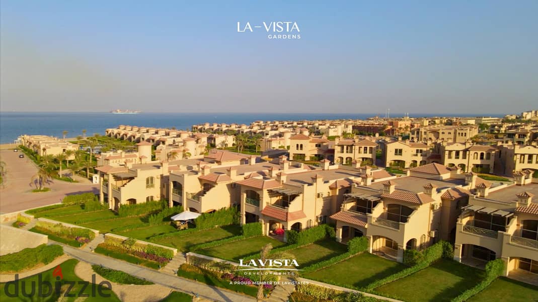 Own a fully finished chalet with immediate delivery, with a direct view of the sea, in La Vista Gardens Ain Sokhna, near Porto Sokhna and Zaafarana 5