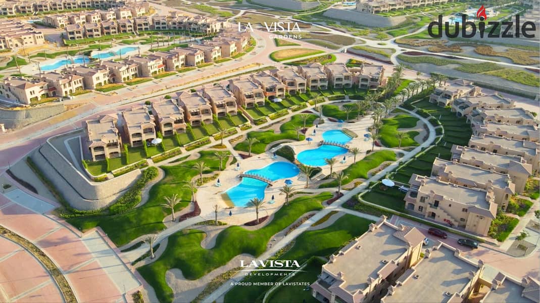 Own a fully finished chalet with immediate delivery, with a direct view of the sea, in La Vista Gardens Ain Sokhna, near Porto Sokhna and Zaafarana 9