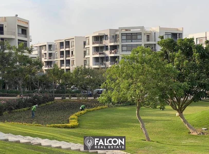 For sale, a unique double view apartment in a very special location inside the Taj City Compound in front of Cairo Airport, the best location 2