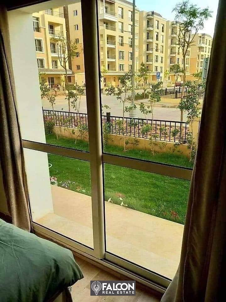 Apartment with private garden for sale at the best price in New Cairo inside Sarai Compound in a very special location next to Madinaty 0