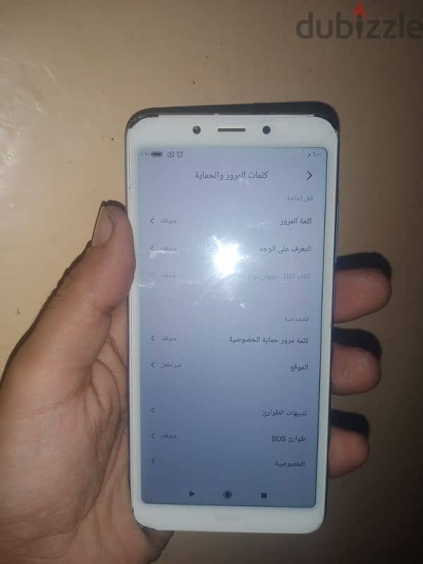 redmi 6a بصمة وجهه بحاله جيدة 0