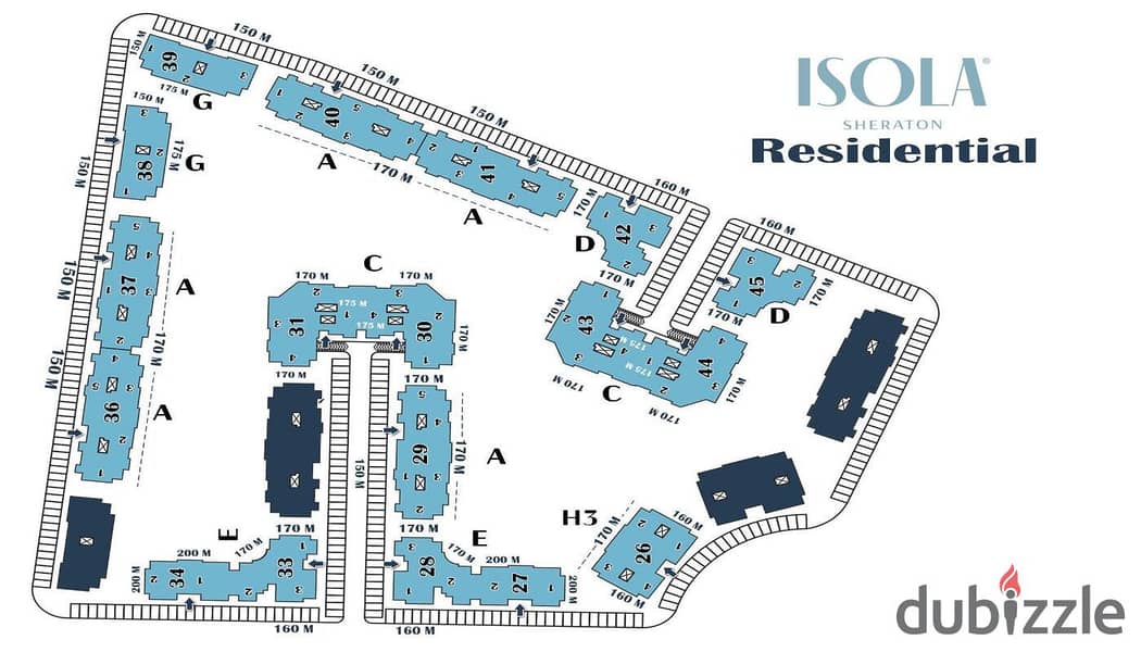 Receive your apartment in Sheraton with no down payment and installments for up to 10 years. Area: 175 square meters. 14