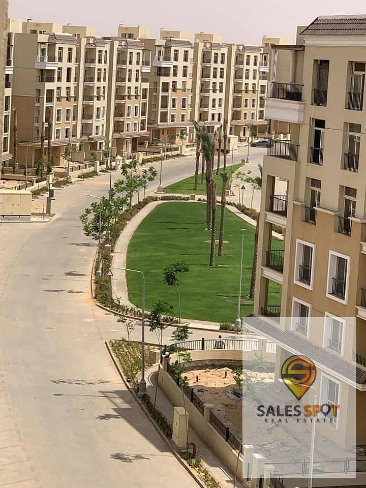 At the lowest price, a 112-square-meter apartment with a 5% down payment for sale in Sarai Compound, next to Madinaty and in front of Shorouk City 3