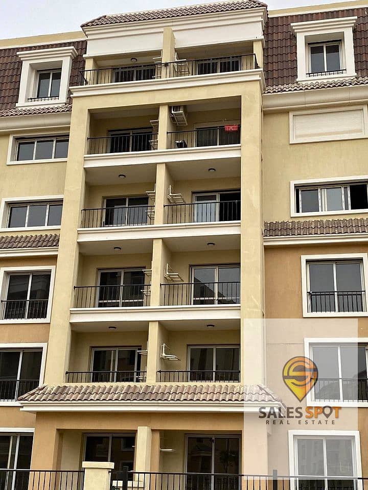 At the lowest price, a 112-square-meter apartment with a 5% down payment for sale in Sarai Compound, next to Madinaty and in front of Shorouk City 4