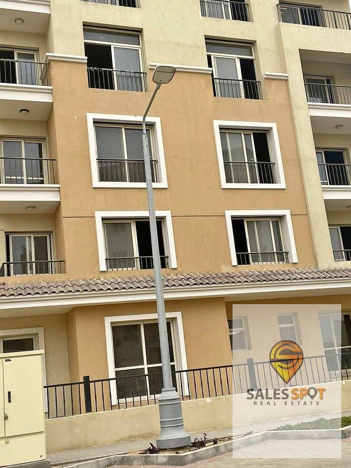 At the lowest price, a 112-square-meter apartment with a 5% down payment for sale in Sarai Compound, next to Madinaty and in front of Shorouk City 7