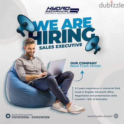 We are hiring for a "job Sales Executive" مطلوب سيلز للتعيين الفوري