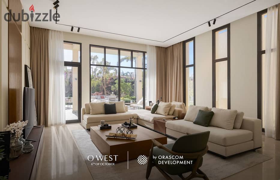 Finished apartment 127m for sale in O West Compound - Directly on Al Wahat Road - Installments over 9 years 25