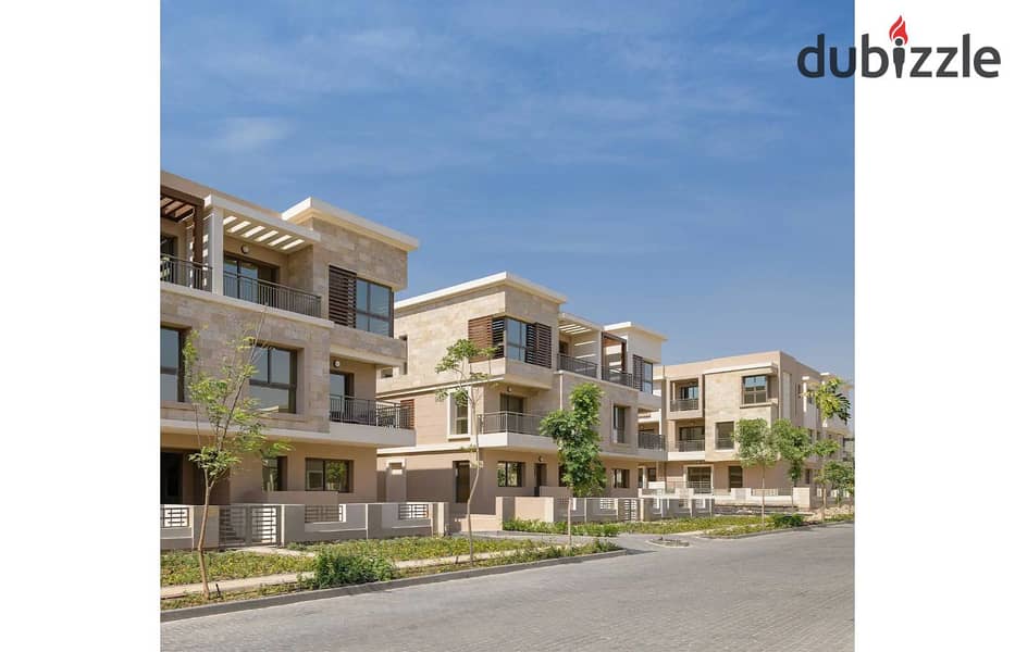 Duplex For sale,207+140 m garden in Origami Gardens - Taj City Compound 6