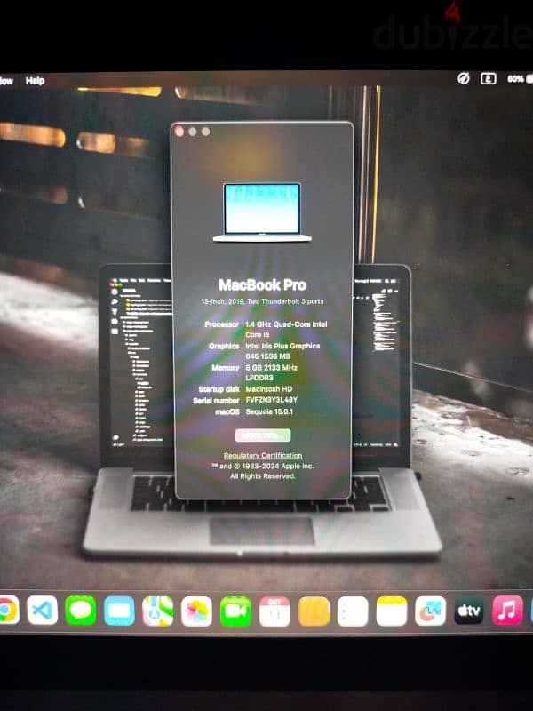 Apple Macbook Pro 2019 13-inch للبيع 6