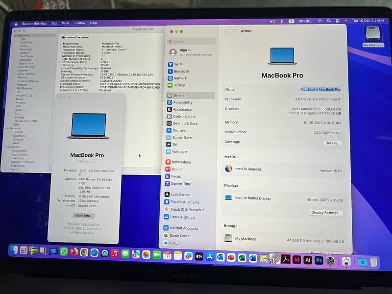 New MacBook Pro 2019/ 16-inch /Core i7/16G/500GB/vga4G 0