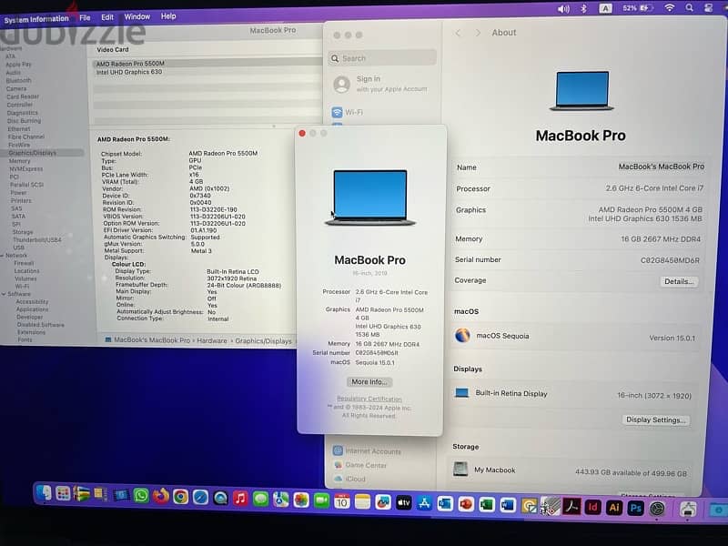 New MacBook Pro 2019/ 16-inch /Core i7/16G/500GB/vga4G 1