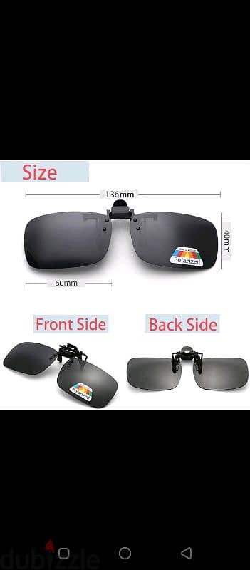 نظاره شمسGeneric polarized lensesflip up clip 6